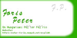 foris peter business card